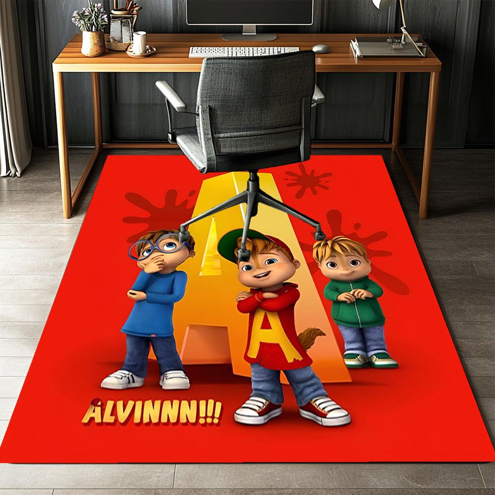 Alvin and the Chipmunks Printed Carpet Rug for Office Chair Living Room Bedroom Kitchen Room Decor Gifts