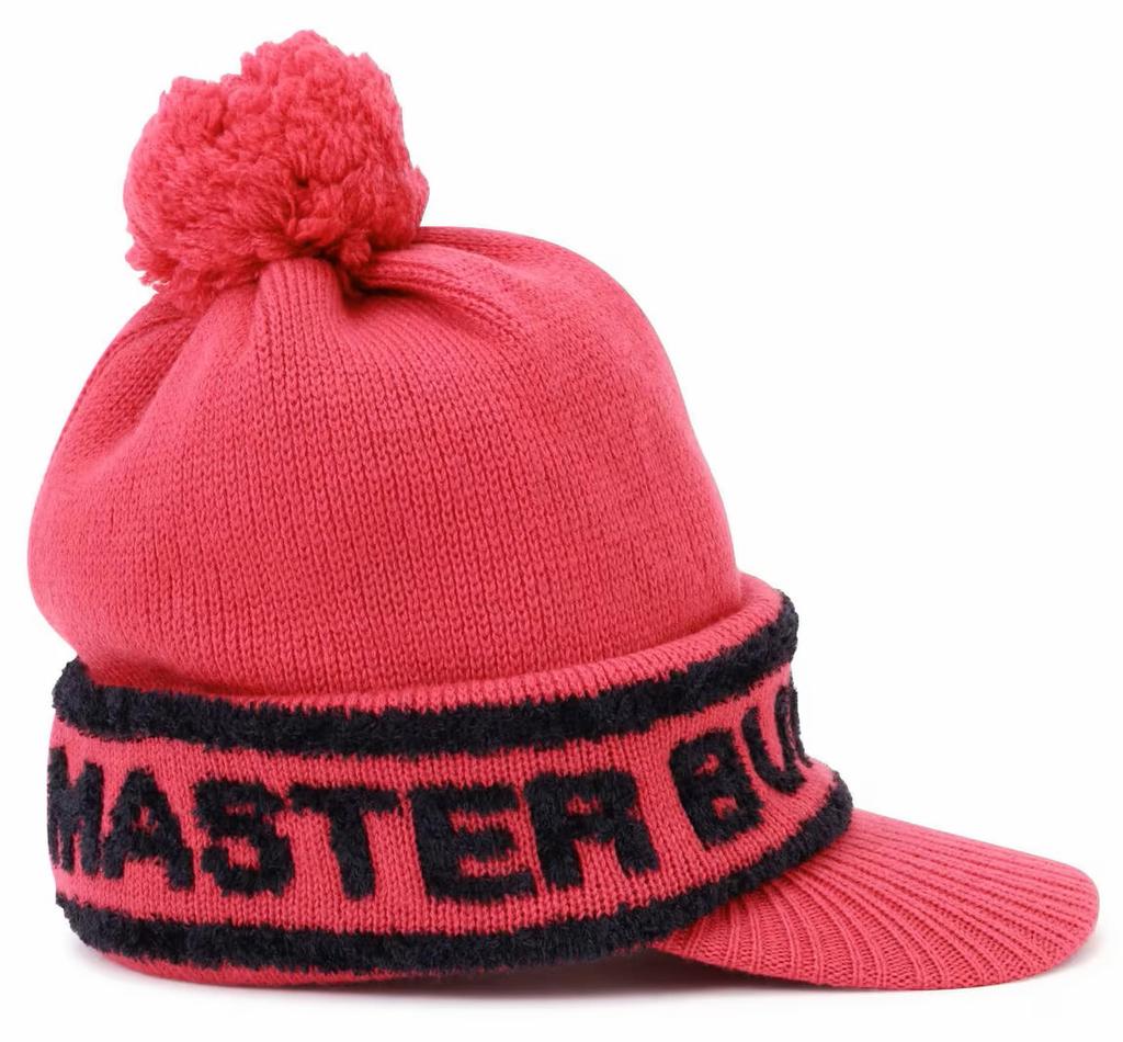 Unisex Brimmed Knit Cap and Brand Golf Hat FR [Master Bunny] (with Pom-Pom Logo) / / 758-5187003 090_Pink
