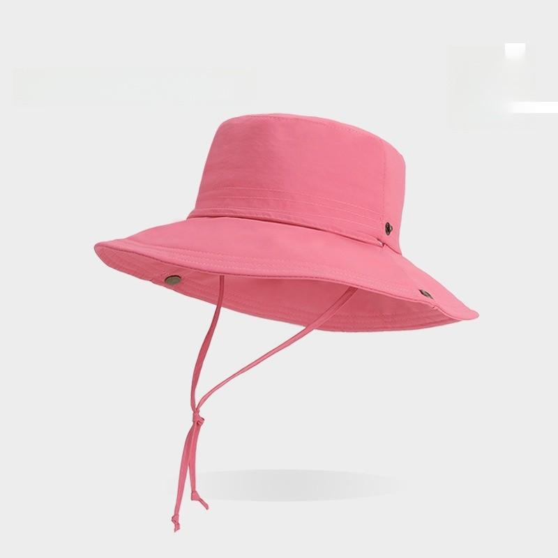Summer Outdoor Sun Hat With Wide Brim And Solid Color Design Outdoor For