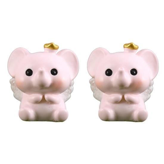 2 buc figurine elefant statuie elefant frumos din rășină manichin mic pentru grădinărit decor Home Decor