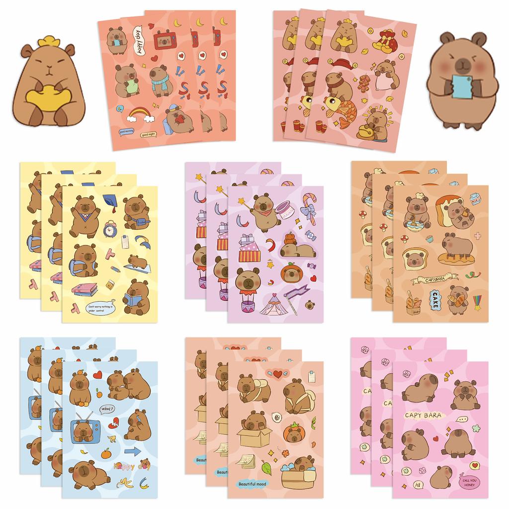 8 Kapibala Expression Stickers Can Be Waterproof Diary Hand Account Stickers Guka Stickers DIY Decorative Stickers Ins Stickers