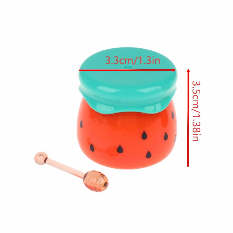 1Pcs Cute Watermelon Lip Balm Container Empty Lip Mask Jar With Mini Honey Stick Lipstick Packaging Tank Mini Cosmetic Dispenser