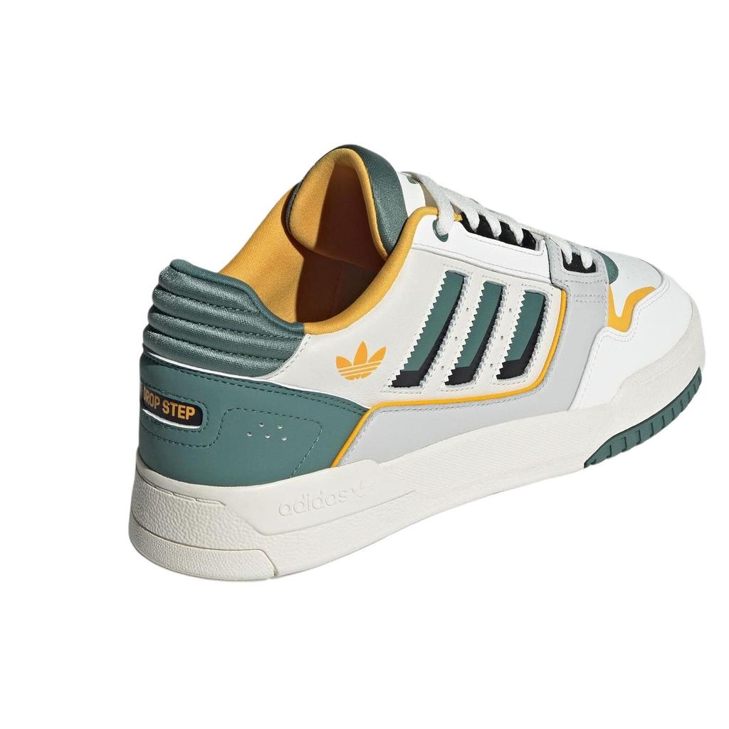 adidas Originals Drop Step 2.0 Low Leather Comfortable Versatile Durable Low-Top Skate Shoes Unisex Sneakers White Green IG1907