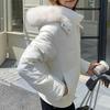 Fashion Winter Coat Female Short Parkas Hooded Faux Fur Collar Casual Loose Thick Warm Women's Jackets