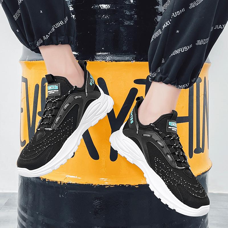 Neue Mode Einfarbig Herren Vulkanisierte Schuhe Sport Stoßdämpfung Outdoor Laufschuhe Sommer Mesh Atmungsaktiv Papa Schuhe