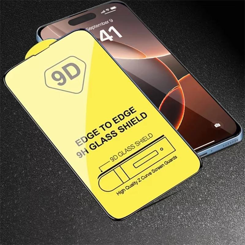 3 pçs 9d vidro temperado para iphone 17 16 13 12 11 pro max mini 16e protetor de tela para iphone ar 15 14 pro max 16 mais vidro