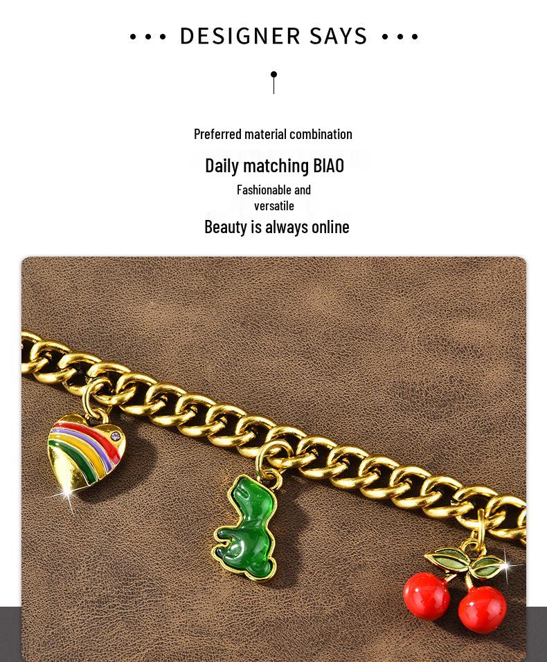 Flashing Cherry Keychain & Bag Charm - Multicolor Fashion Accessory