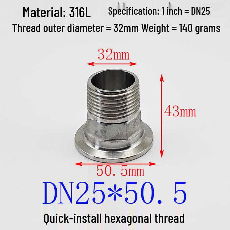 Hongshun Heavy-Duty Hex Quick Connect Stainless Steel Threaded Nipple with Chuck and Wrench Flats