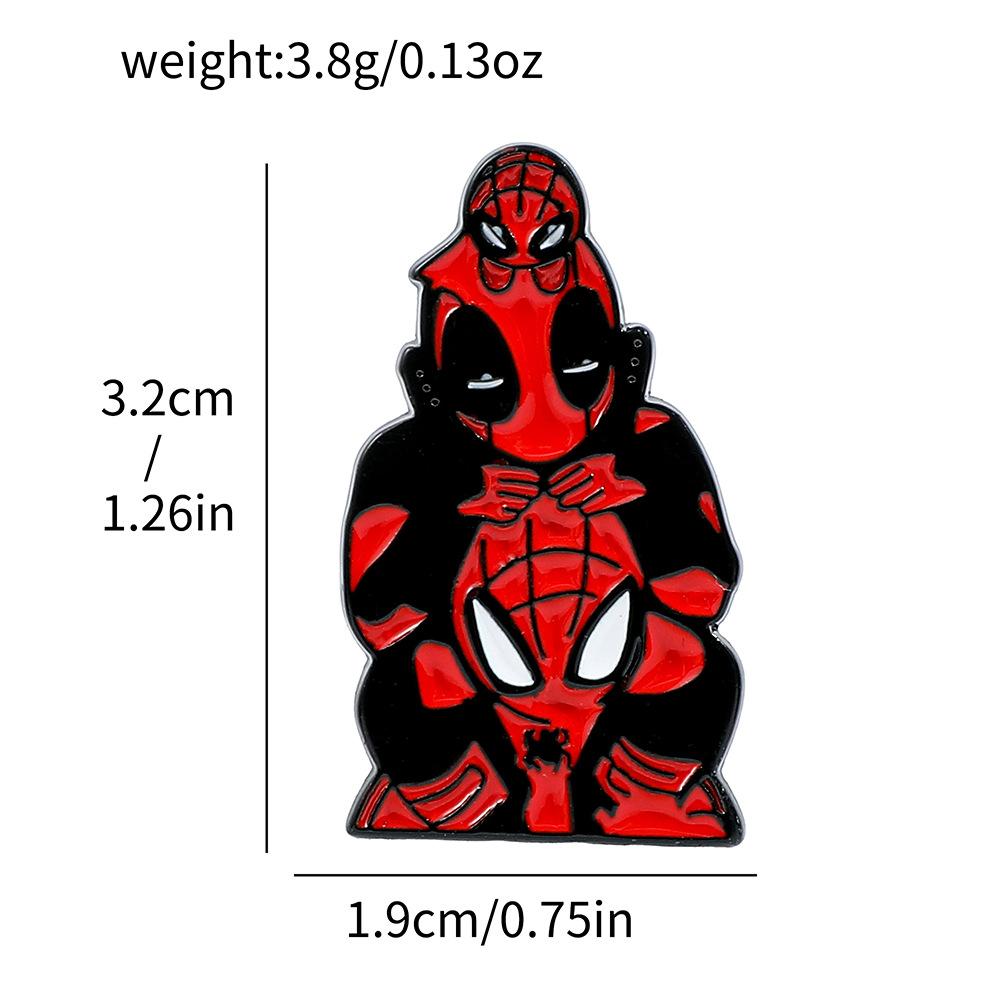 89 Spider-Man Alloy Brooch Marvel Superhero Spider-Man Metal Badge Backpack Jacket Personalized Decoration