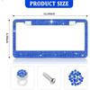 Bling Diamond License Plate Frame,Universal Stainless Steel License Plate Holder Fits U.S. Standard 2 Holes Model,Sparkle License Plate Frames Bling