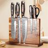 Wooden Magnetic Knife Holder Double-Sided Knife Display Rack Home Knives Utensils for Kitchen Counter Multifunctional Storage