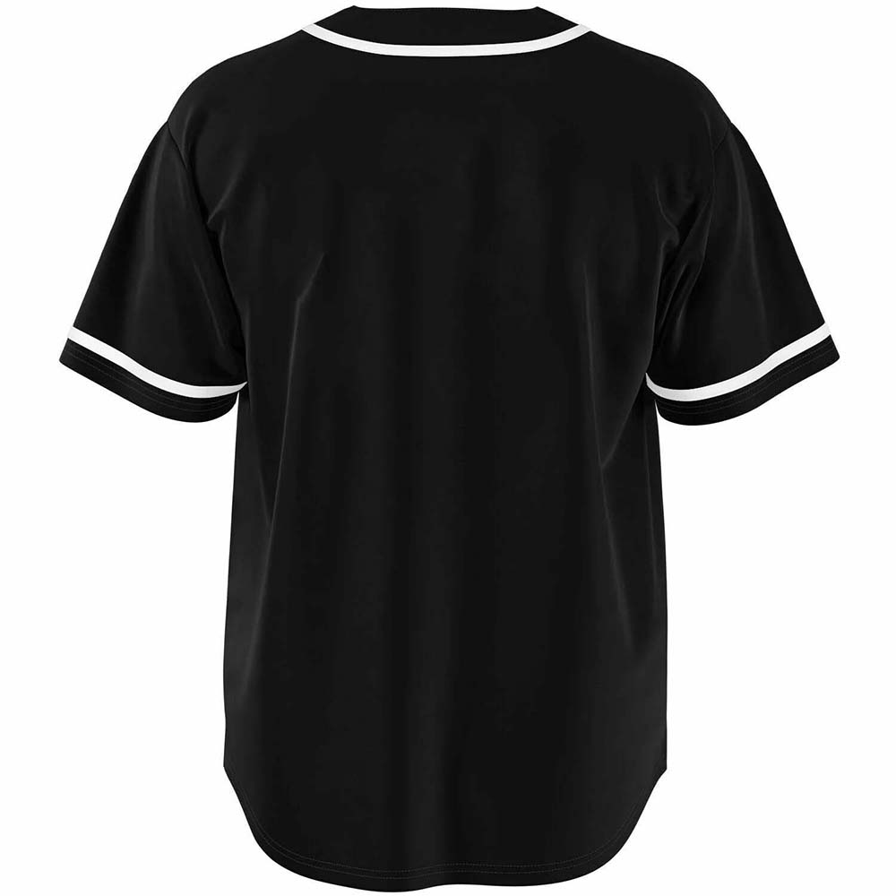 Schwarz Weiß Baseballtrikot Klassisch Herren Kurzarm Modekleidung Streetwear Unisex Sommer Knopfleiste Locker Lässiges Hemd