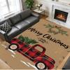 Christmas Printed Square Area Rug Soft Non Slip Floor Carpet For Bedroom Holiday Gift