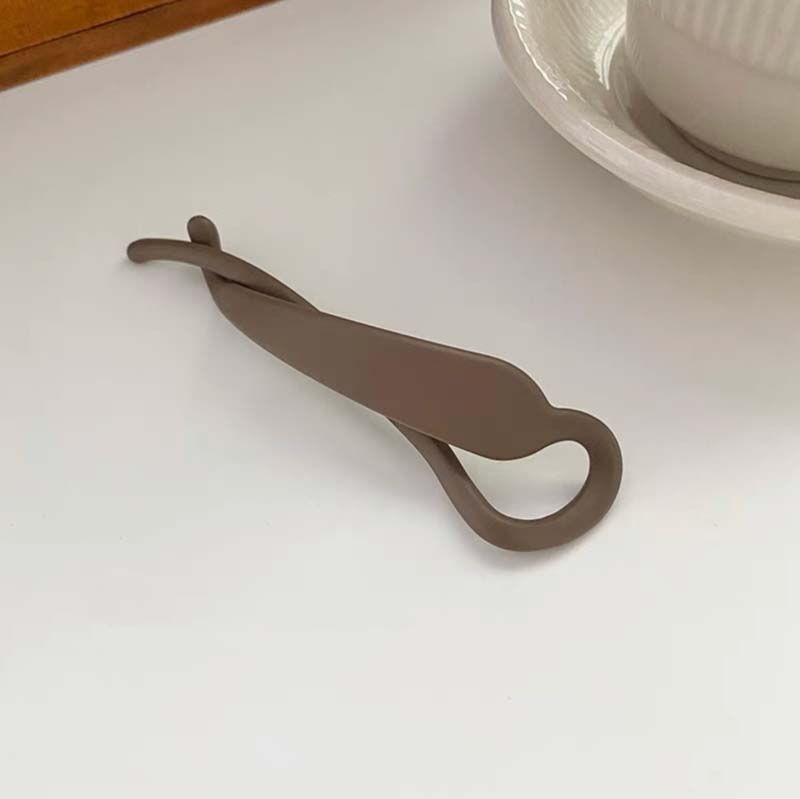 

Матовая заколка-банан из матового стекла, корейская простая заколка для волос, заколка для волос из акрила, заколка для волос «конский хвост», повседневный универсальный головной убор