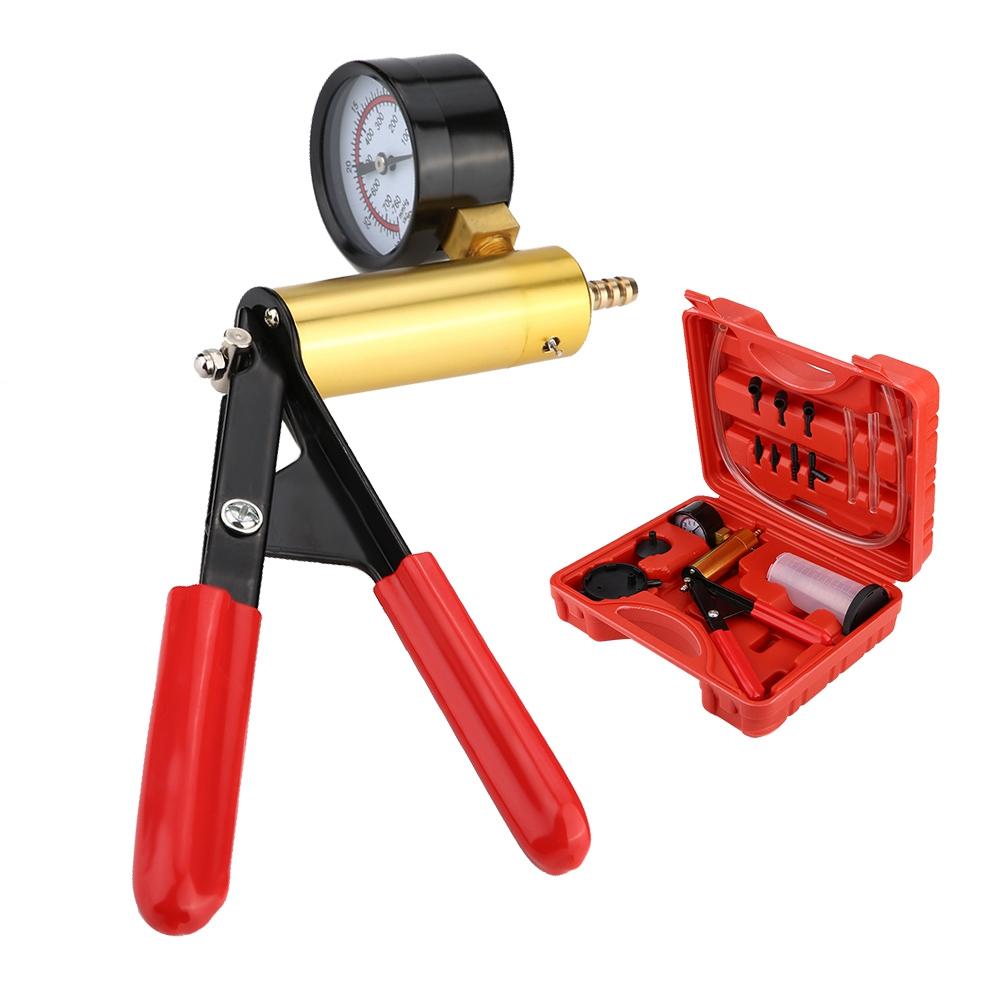 Auto Hand Held Vacuum Pump Pressure Tester Kit Brake Bleeder Test Tool