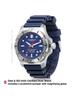 VICTORINOX PROFESSIONAL DIVER Stainless Steel Case Blue Blue Rubber Gift Item 241734 I.N.O.X. Wristwatch, (316L/Forged), Dial, Strap,