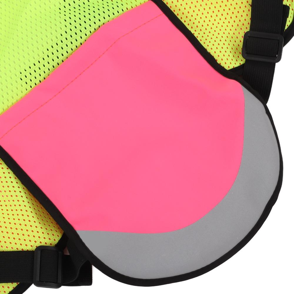 Pink Running Safety Vest Elastic Night Riding Vest Durable Reflective Waistcoat Hiking Activity