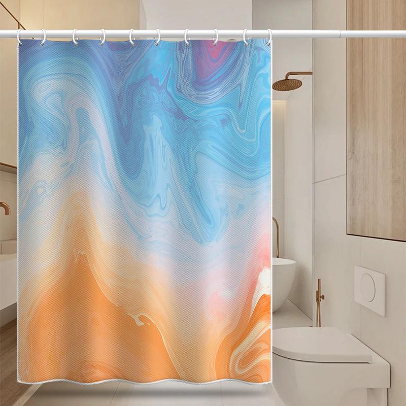 Koupelna zesílená vodotěsná záclona odolná proti plísním sprchový závěs Sprchový oddíl Závěs Sprchový závěs Koupelnový závěs Bez perforace