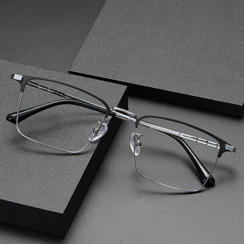 Geek Chic Rimless Semi-Rimless Horn-Rimmed Titanium Glasses Frame P9027 Single product