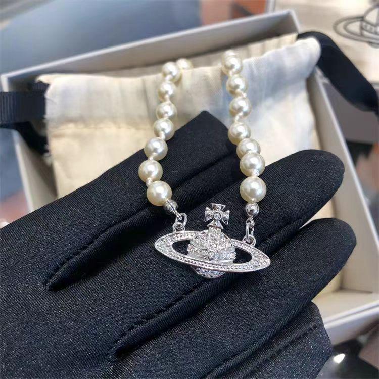 Cixi Cesarzowa Saturna Diamentowy Perłowy Naszyjnik Damska Modna Chokerka w Różnych Rozmiarach