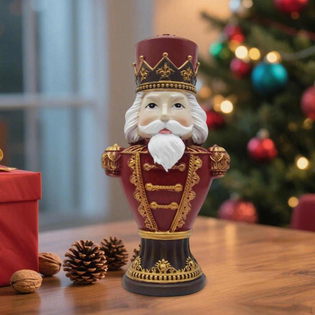 Christmas Nutcracker Figurine Photo Props Standing Traditional Resin Nutcrackers for