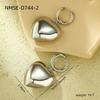 GEMCHIC Women's Heart Shape Stainless Steel Earrings Gold Silver Dangle Drop Jewelry