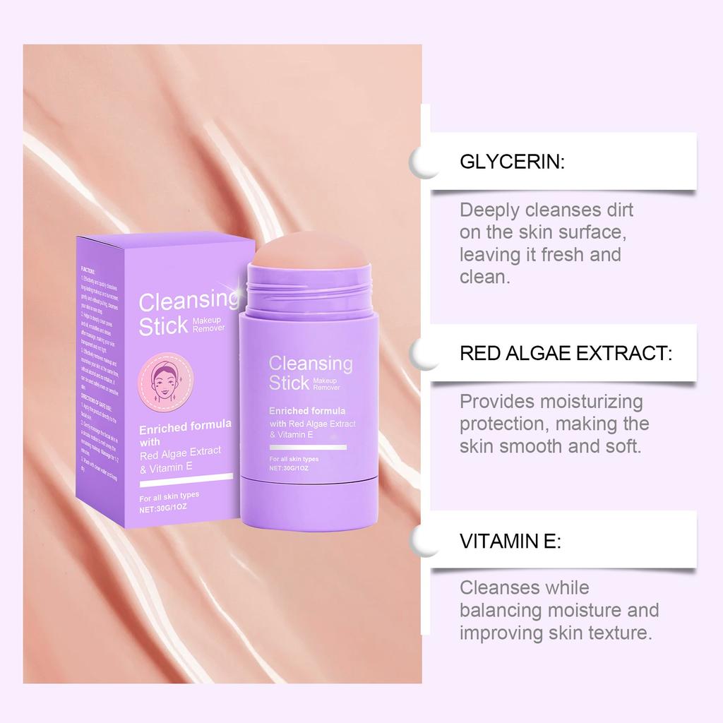 The Cleansing And Makeup Stick Gently Makeup From Sensitive Skin And Faces, Soothing The Face, Eyes And Lips. It's A New Choice For A Clear And