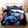Hot Sale 3D Cool Stitch Cute Anime Kids Duvet Cover Sets Cartoon Bedding Set Children Room Bed Pillow Case for Teens Gifts