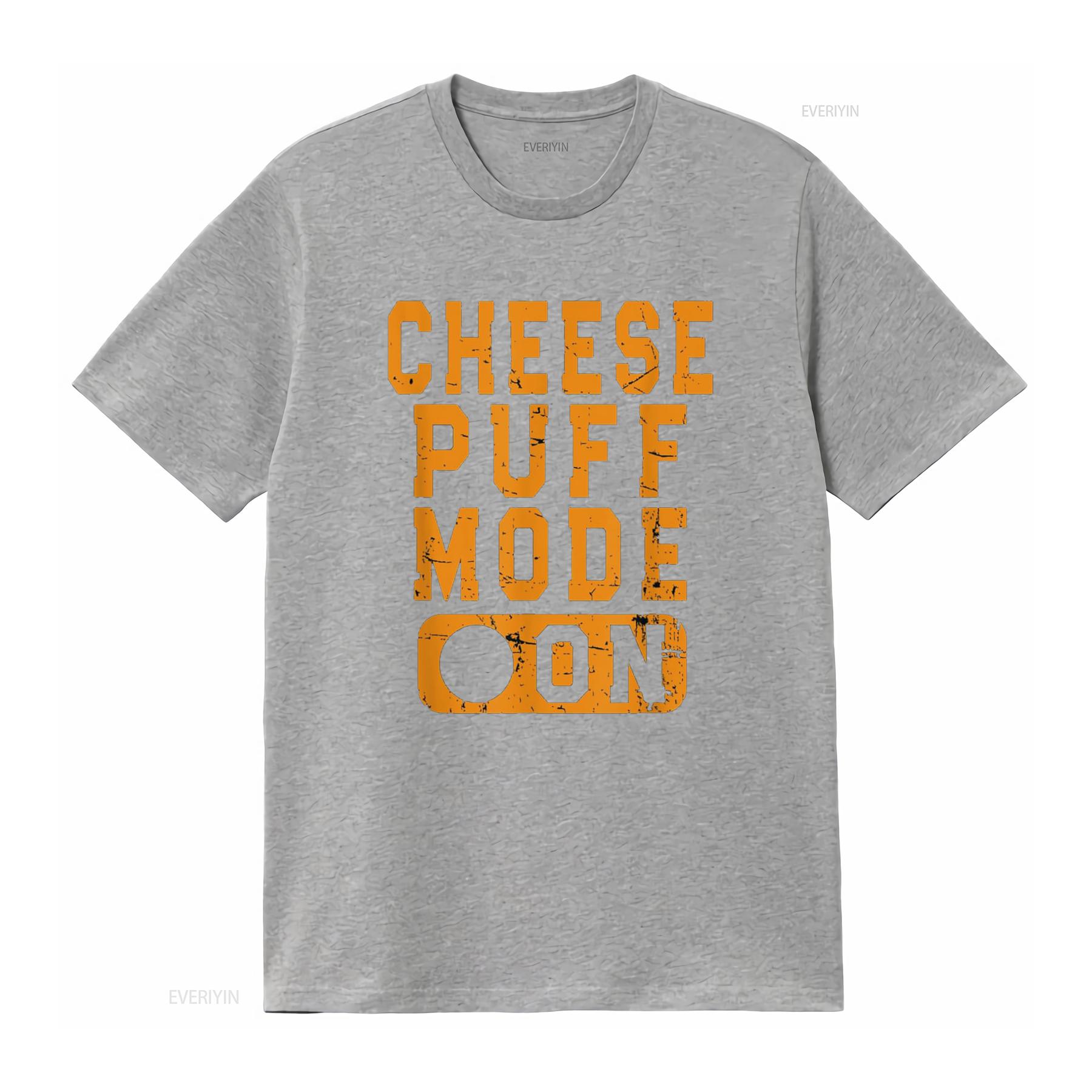 

Cheese Puff Fan Joke Mode On T Shirt vintage Washed Casual streetwear graphic homme Stylish designer clothes S