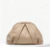 Nuovo stile borsa a mano plissettata rivettata da donna, pochette, borsa con cerniera, alla moda, casual, semplice, per il tragitto quotidiano, borsa da sera