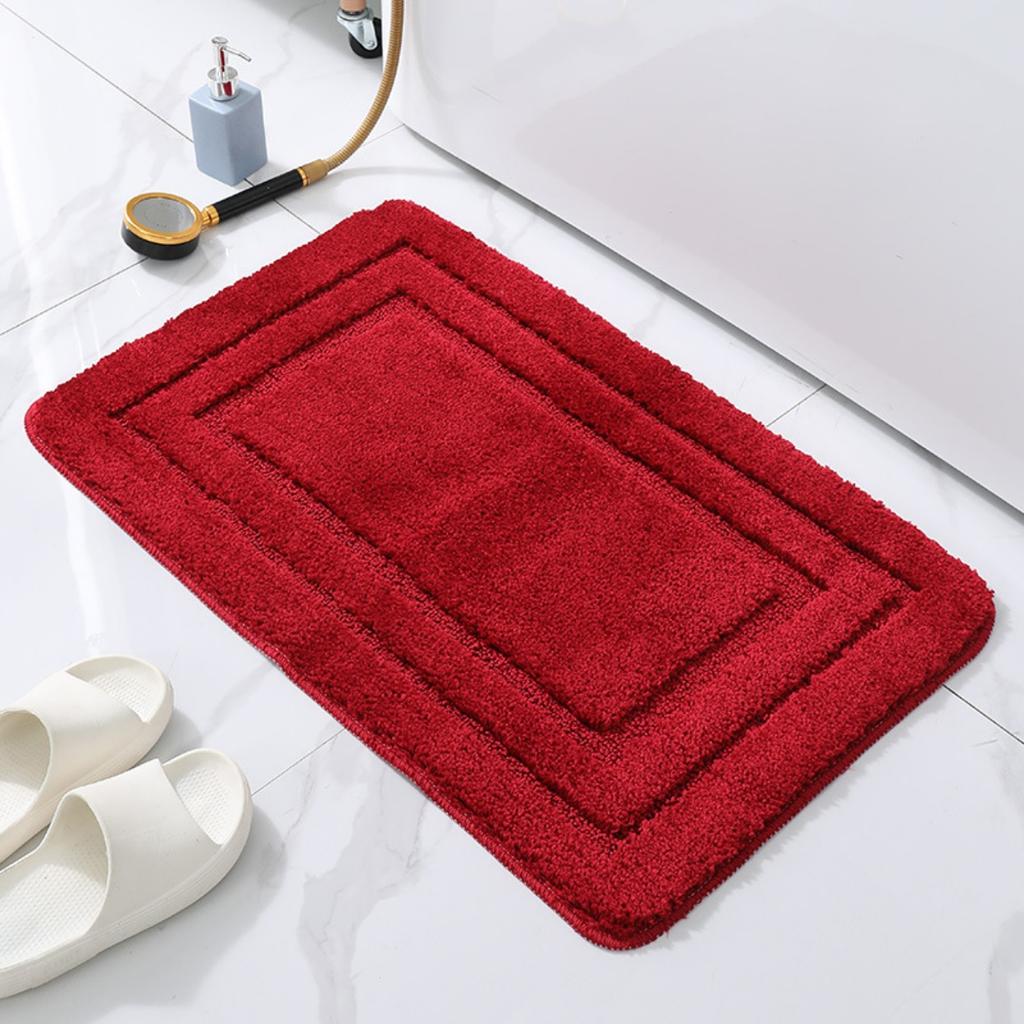 Coral Fleece Emboss Bathroom Cashmere Thickening Mat Bath Non-slip Carpets In Wash Basin Bathtub Side Floor Rug Shower Room Doormat Memory Foam 3D Pad