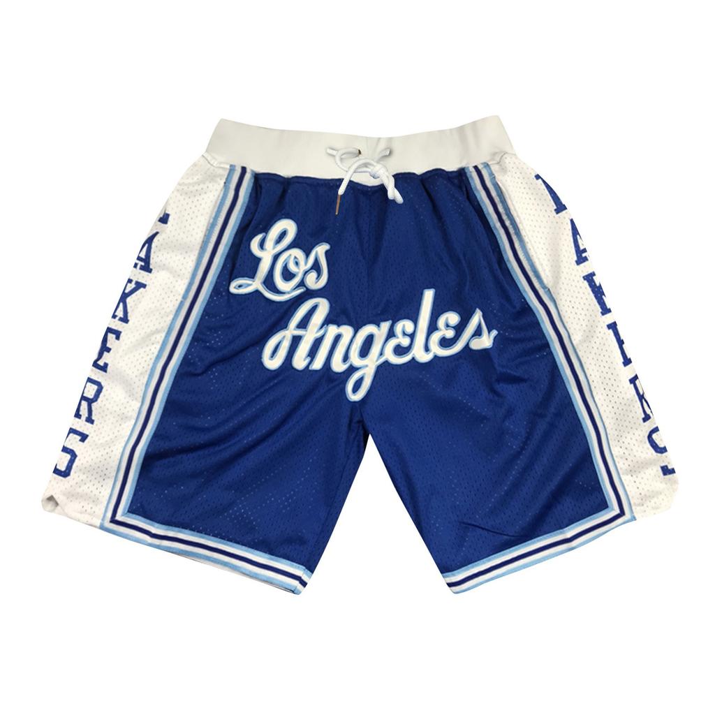Retro Embroidered Drawstring Cropped Basketball Shorts Training Shorts