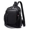 Leather women's backpack new trendy college style casual lychee pattern first layer cowhide backpack