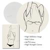 Fashion Black White Poster Sexy Middle Finger Line Feminist Canvas Painting Wall Art Woman Pictures Living Room Decor