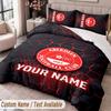 Aberdeen FC Printed Bedding Set Custom Name Text 1 Duvet Cover 2 Pillowcases For Bedroom