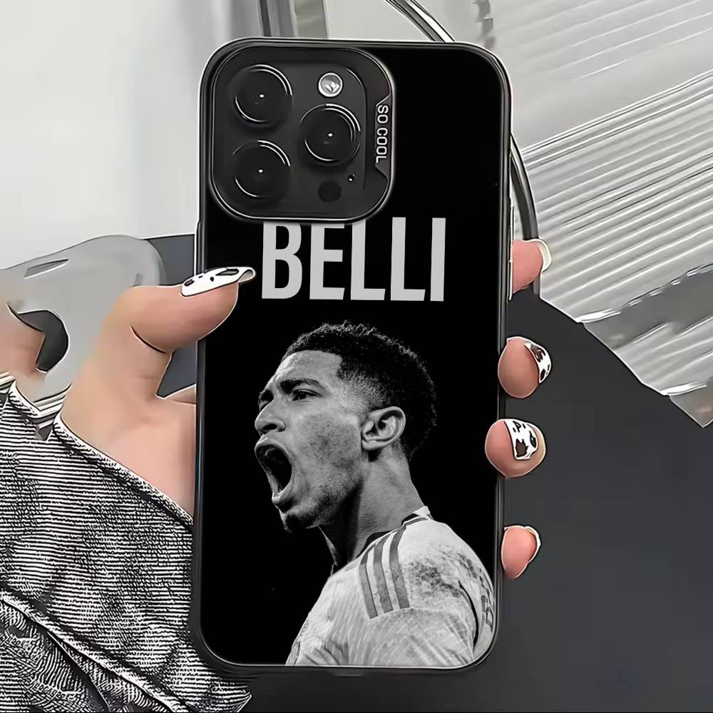 J-Jude F-Football Bellinghams Phone Case For iPhone 17,16,15,14,13,12,11 Plus,Pro Max,XS,Colorful Silver Black Cover