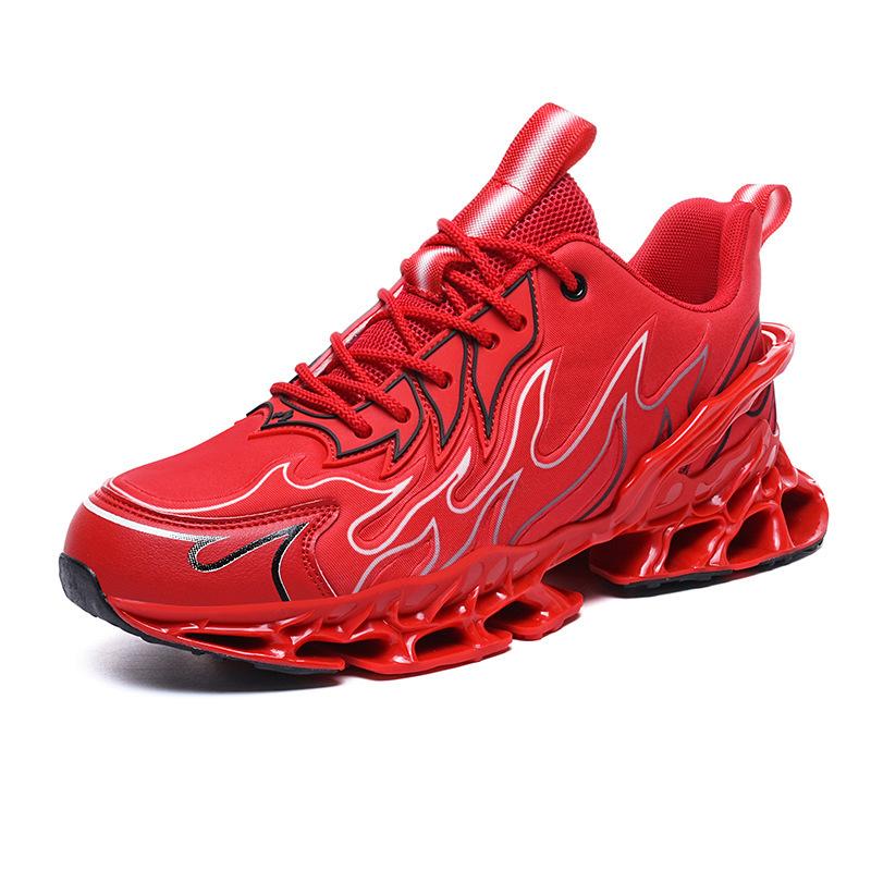 

Large size blade tide shoes flame mesh breathable sneakers outdoor running leisure 46 червоний