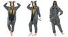 Warm men's kigurumi pajamas onesie raccoon one-piece zip-up s Gray raccoon Onesie Costume - S