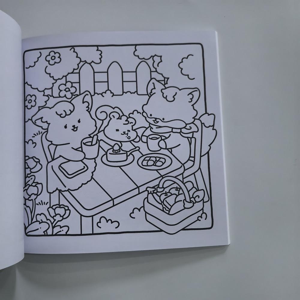 Comfy Buddies Cute & Comfy Coloring Book for Adults Cute Drawing Book Perfect Gift for Party and Birthday