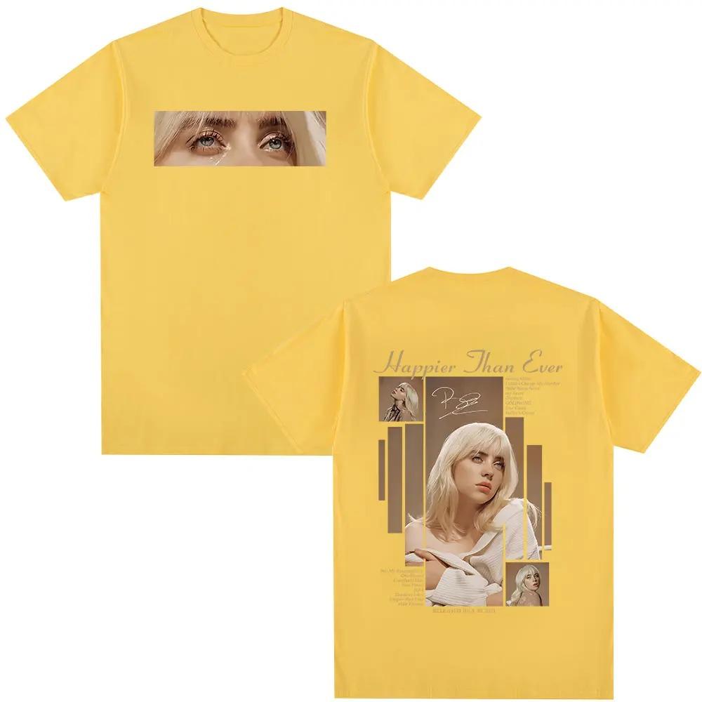 Billie Eilish Hit Me Hard and Soft Album Poster Graphic Print TShirts Men Women Fashion Cotton Tees Y2k Fashion Oversized Tops