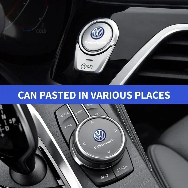 New 1/2/5/10PCS Car Badges Auto Interior Decor Logo Stickers For Volkswagen VW Jetta Polo T4 T5 T6 Sharan Touareg Gol T-Cro