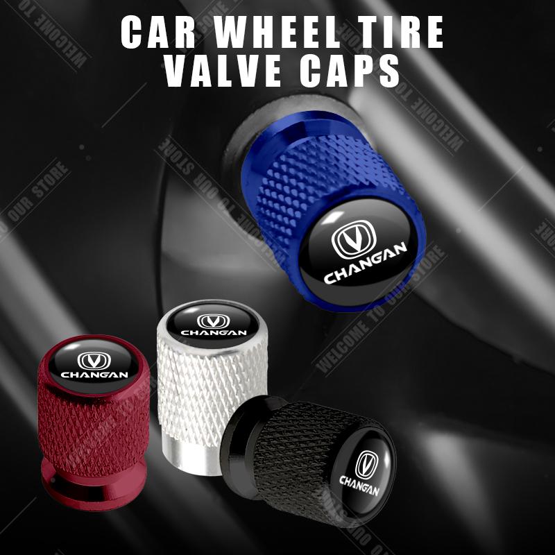 Car CNC Aluminum For Changan CS15 CS35 CS55 CS95 CS15EV CX20 CX70 Alsvin Eado Emblem 4pcs Tire Valve Air Port Stem Cover Caps