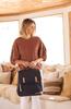 Petunia Pickle Bottom Meta Backpack Black Matte Canvas Mother's [Authorized Retailer]