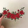 50 Transparent Retro Red Rose Sticker Pack Waterproof Transparent PET Handbook Material Decorative Guitar Notebook