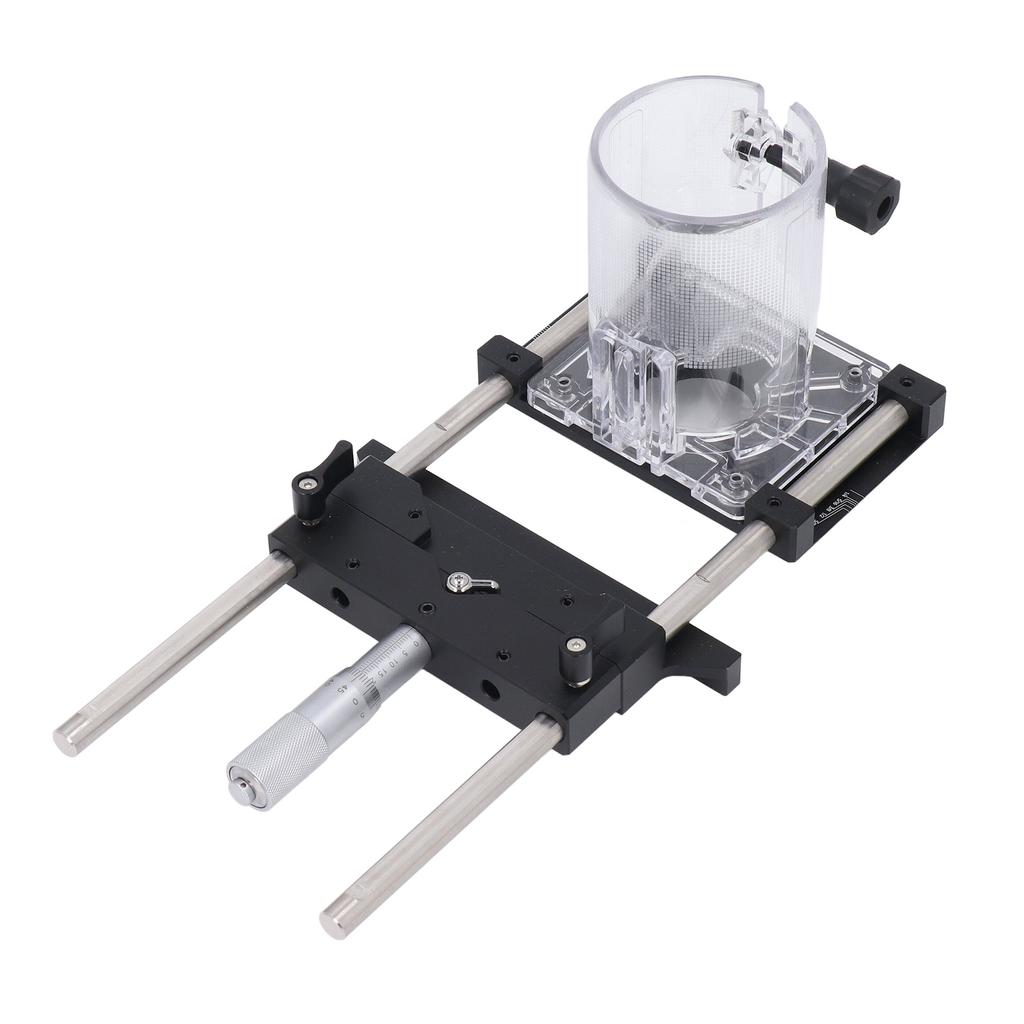 Jig de frezare cu caneluri din aliaj de aluminiu, precizie de 0,01 mm, gamă de 0 până la 18 mm, jig de frezare cu 65 mm pentru prelucrarea lemnului