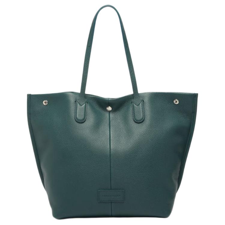 

Longchamp Essential Logo Snap Closure Leather Tote Bag Women Tote Bags Cedar-Wood 10090HFV079 Basic Set (Bag+Dust Bag)