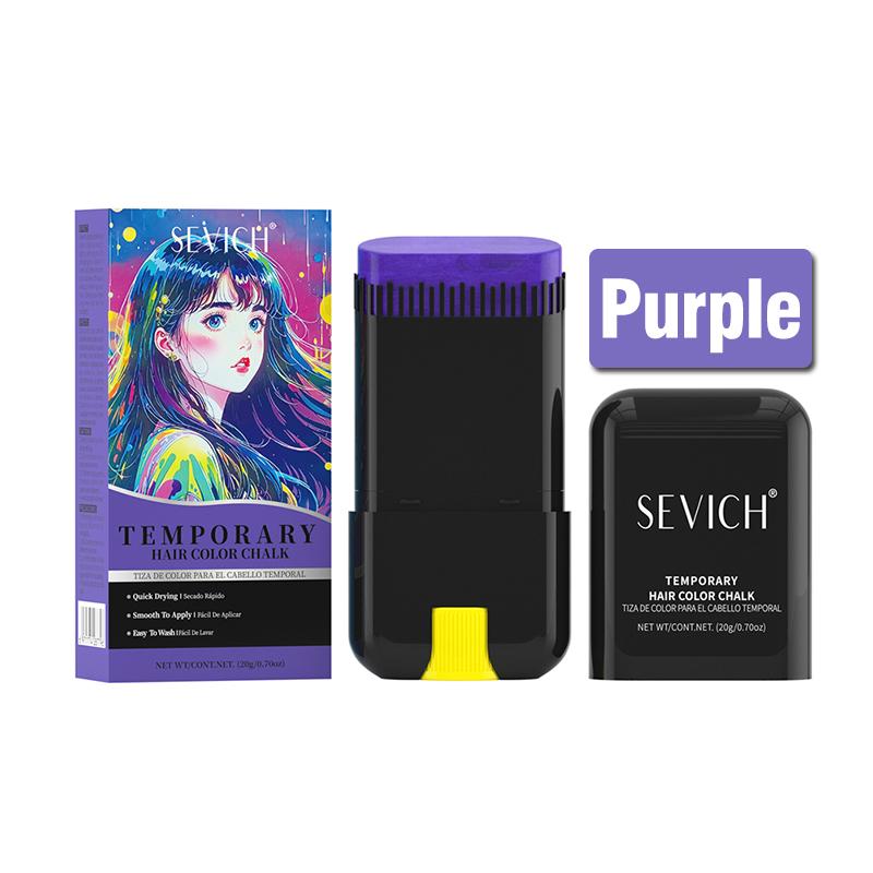 Bâton de coloration temporaire pour cheveux SEVICH Fashion DIY Crayon de coloration capillaire à usage unique et longue durée Craie de couleur pour cheveux Cire colorante pour cheveux Cire coiffante 20G