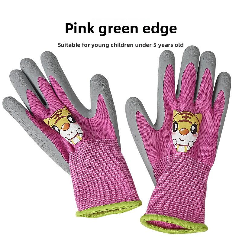 Dziecięce Rękawice Ogrodnicze z Kreskówkowym Wzorem, Do Zbioru Ogrodowego, Kopania i Sadzenia, Do Jazdy na Rowerze, Jazdy na Rolkach, Odporne na Zużycie i Rozdarcie Rękawice Ochronne