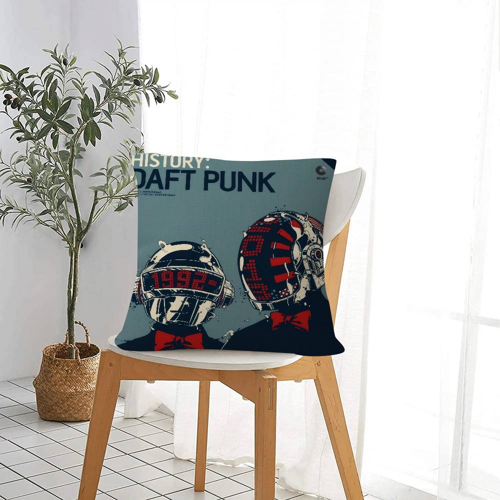 Around The World Daft Punk Pillow Cushion Cover Pillowcase Living Room Sofa Home Decor
