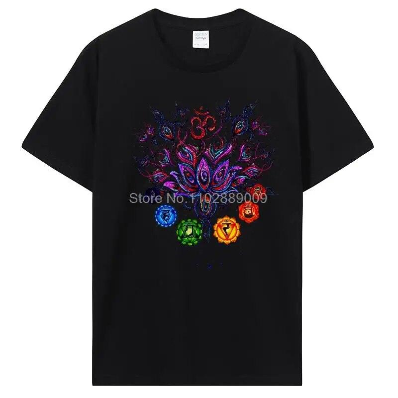 Rainbow Beautiful Mandala Tričko s grafickým potiskem Dámské Unisex tričko Cool Ležérní Bavlna Tričko s krátkým rukávem Harajuku Streetwear